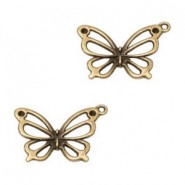 Colgante metálico Mariposa 23x18mm - Bronce viejo